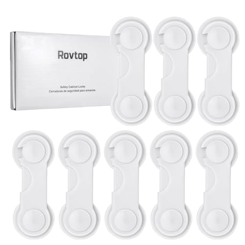 Rovtop 8 pcs Seguridad Puertas Nños Cerraduras