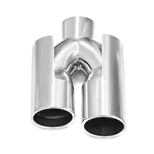 Sortie d'échappement double 63mm universelle buse inox argent