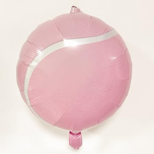 4 balões de tênis rosa/balões de raquete de tênis para adolescentes e mulheres, festas temáticas, bo