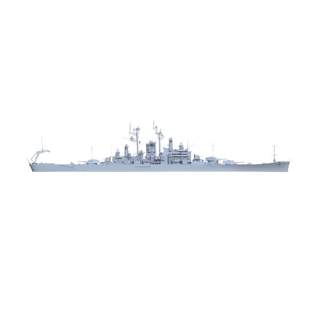 Pancernik niepomalowany 1/350 model wojskowy US Navy Newport News Ciężki krążownik
