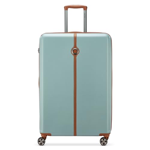 Image of DELSEY PARIS Bianca 76 cms Large Check-in ABS /Polycarbonate Hard Sided 8 Wheels and Expandable Spinner Suitcase /Trolley Bag for Travel with TSA Lock- Sage Green