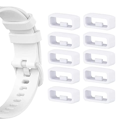 PAWT, Anillo de cierre Garmin - 10 unidades, compatible con pulsera Garmin, tamaño interior 20 x 5,5 mm para Huami/Samsung/Huawei/hirse banda de silicona Cover