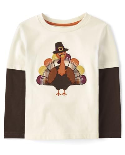 Image of Gymboree Boys and Toddler Embroidered Graphic Long Sleeve Layered T-Shirts