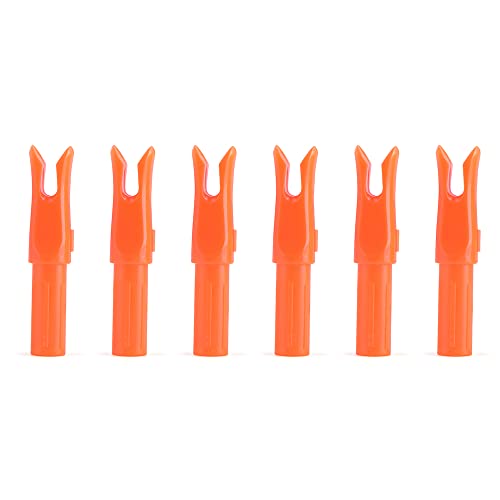 Sharrow Archery Arrows Nocks 6.20Mm/.244 Inch Inside Diameter Plastic Arrow Nock Tail For Compound Recurve Bow Diy Hunting Shooting Arrows 50 Pack (Orange) #TOP1