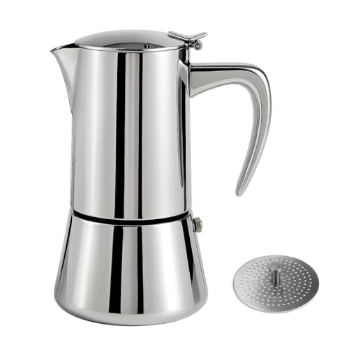 Natier Stainless Steel Stovetop Espresso Maker with Reducer – Italian