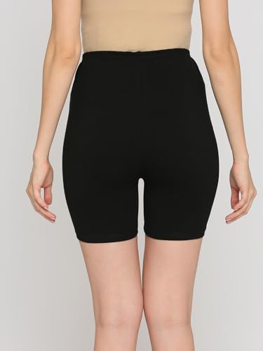 Image of Women's High Waist & Mid-Thigh Cotton Lycra Maternity Shorts|Pregnancy Panty|Maternity Panties Over The Belly for The Pre & Post Pregnancy