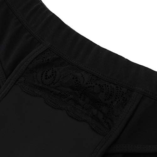 SM SunniMix Cueca modeladora masculina escondida gaff para transgênero crossdressing - preta, GG, Pr