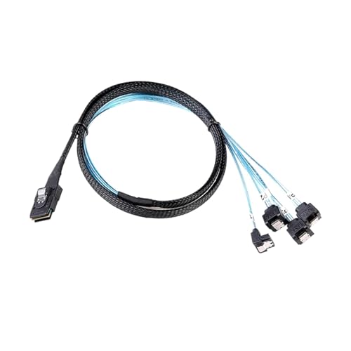 Cable interno S-AS 36PIN a 4 SATA 7PIN con cierre 1.0 m miniatura 4