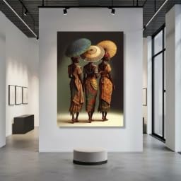Tableau toile femmes africaines 30x40cm décoration salon