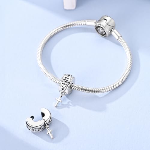 Image of 925 Sterling Silver Charms,Hypoallergenic Beads,Compatible with Pandora Bracelets and Necklaces,Women Holiday Gift Pendants