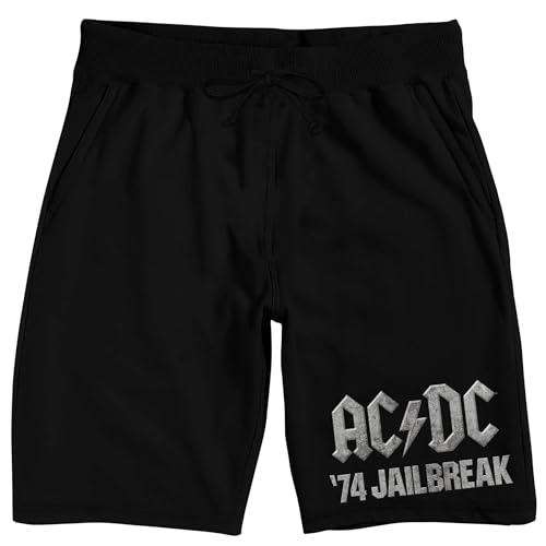 Bioworld ACDC Jailbreak Men's Black Sleep Pajama Shorts