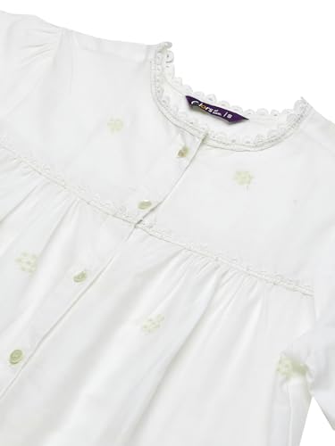 Image of J TURRITOPSIS Women's Pure Cotton Schiffli Embroidered Shirt