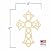 Fretwork Cross Wood Cutout, Available in Multiple Sizes and Thicknesses (Small 4" x 6" (Package of 10), 1/8" Baltic Birch Plywood)