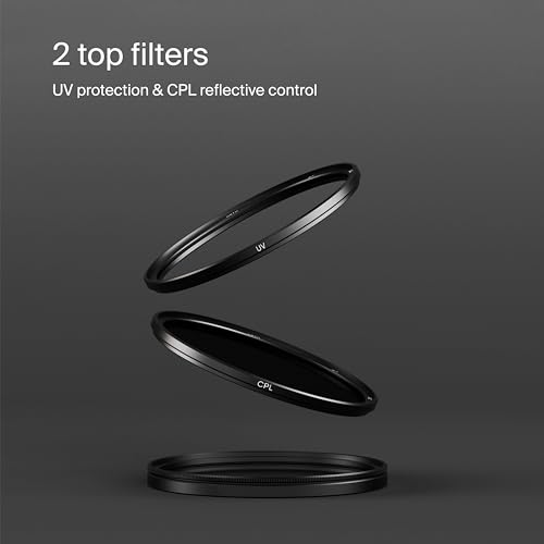 Urth 37mm 2-in-1 Magnetic Lens Filter Kit (Plus+), UV, Circular Polarizing (CPL), Multi-Coated Optical Glass - Image 2