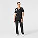 WonderWink W123 Unisex Multi-Cargo Scrub Pant - Black, XL