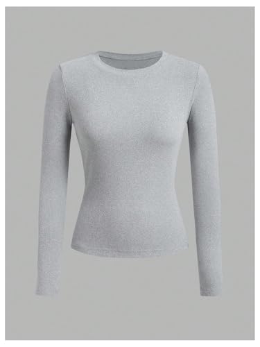 SOLY HUX Girl's Long Sleeve T-Shirts 3 Packs Basic Tops Crew Neck Fitted Tees Fall Clothes4