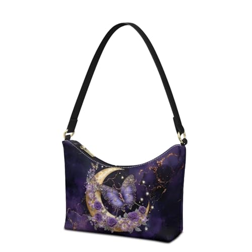 Image of Handbag for Women Leather Underam Shoulder Bag with Zipper Fashion Work Purse Waterproof Travel Wallet