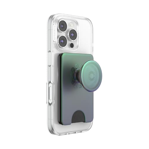 Image of PopSockets Kick-Out Wallet for MagSafe, Adjustable Kickstand, Magnetic Stand, Green - Nightshade
