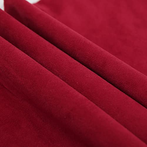 Zlina 2 Packs Velvet Red Throw Pillow Covers Gold Decorative Pillow Covers 18×18 Inch Cushion Covers Decor Bedroom Sofa Couch Living Room #TOP3