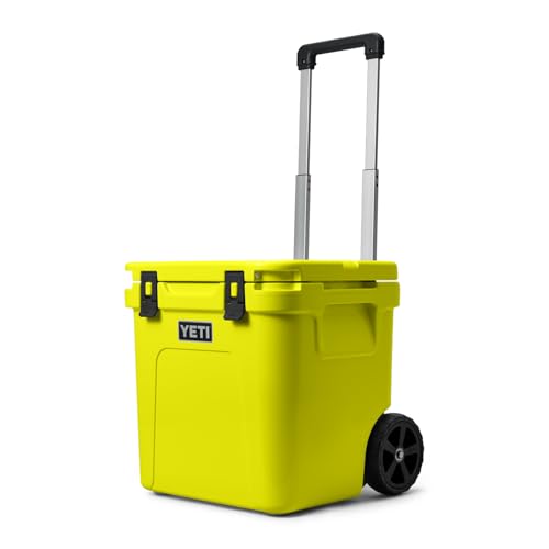 YETI Roadie 48 Wheeled Cooler with Retractable Periscope Handle, Firefly Yellow