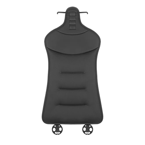 ZQX 車 背もたれ カバー 座布団 レザー 通気性 低反発 おしゃれ 蒸れにくい 防汚 約3cmの厚み 四季通用 運転席 助手席 2枚セット(ブラック)