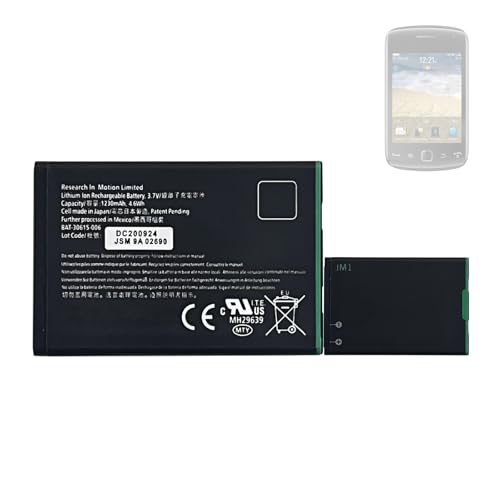 HIGHAKKU Batterie de rechange BAT-30615-006 JM1 compatible avec Black-Berry Bellagio, Bold 9790, Bold 9900, Bold Touch 9930, Curve 9380, Porsche Design, Storm 3, Torch...