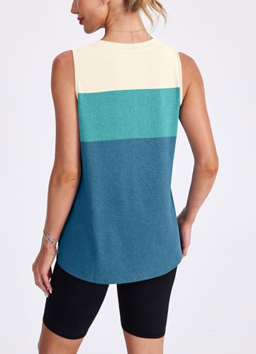 Image of Womens Workout Tank Tops Lightweight Sleeveless Shirts for Women Loose Fit Tops for Athletic Running Tennis Yoga