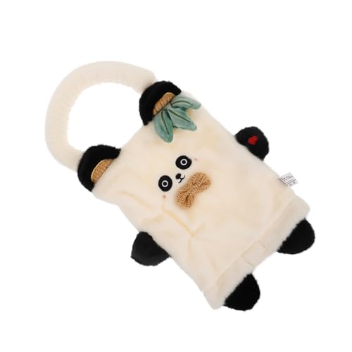GRIRIW Cute Fuzzy Tissue Box Panda Car Tissue Holder Napkin Dispenser for Home Car