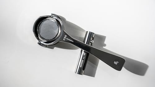 Image of CafeSing COD 58mm Espresso Portafilter, All Stainless Steel, 180 Horizontally Lay Flat, Bottomless, 2 Ears