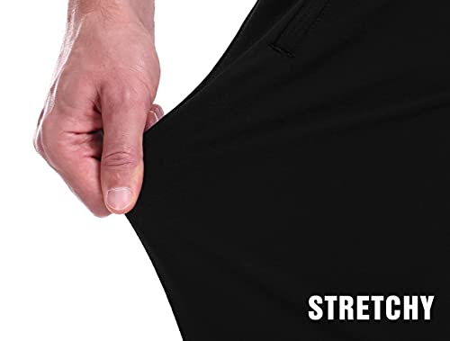 clothin Men's Yoga Pants with Zipper Pockets Elastic Waist Open Bottom Workout Sweatpants for Athletic Running Fitness4