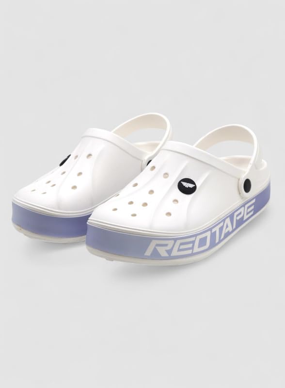 Image of Red Tape Mens Lightweight EVA Clogs Slip-On Comfortable Casual Footwear with Adjustable Back Strap and Anti-Slip Outsole