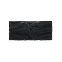 Zwillingsherz Bandeau côtelé en 100 % cachemire – Bandeau de qualité supérieure en grosse maille – Design uni pour femme – Laine – Protection des oreilles – Bandeau de protection pour les oreilles