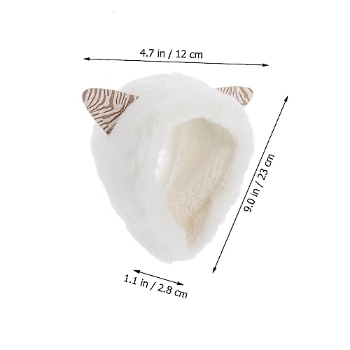 Gatuida Lovely Cat Ear Headband Plush Ear Muff with Warmth and Comfort for Girls Cute Winter Hair Decoration for Outdoor Use for Daily Wear and Parties White2