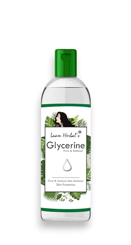 Laam Glycerine Pure & Refined Liquid | Multi-Purpose Vegetable Glycerine | Used For Chaffing, Moisturizing, Uneven Skin Tone, Dryness, Dark Spot, Wrinkles, Aging | Natural, Soft & Glowing Skin- 125 G