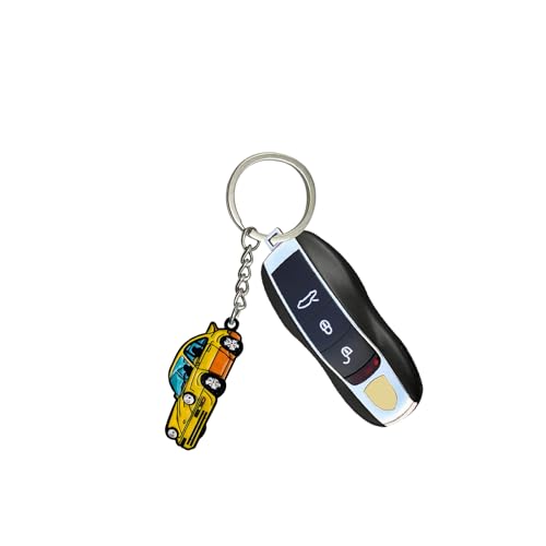 Image of Car Keychain Compatible with Vintage Porsche 911,Metal Key Chain,For Porsche 911 Key chain, Enamel Keychain