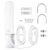 BOOBRIE 4G 5G LTE Antenna High Gain 10dBi OmniDirectional Outdoor Antenna SMA TS9 Connector 698-2700 3300-3800MHz WiFi Antennas Outdoor Dual SMA 16.4Ft RG58 Cable for Cellphone 3G/4G/5G LTE Router
