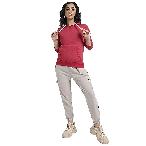 Image of PINACOLADA Women's Pullover Hoodie with Kangaroo Pockets for Casual Wear | Hooded Neck | Long Sleeve | Drawstring Closure | Cotton Sweatshirt Crafted with Comfort Fit for Everyday Wear