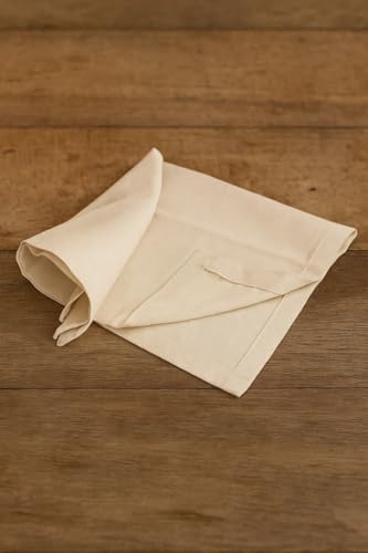 Image of Cotton Muslin Roti Cloth Set of 5 - 15x15 Inch Chapati Wraps for Kitchen & Hot Case | Soft Breathable Fabric for Storing and Wrapping Rotis & Chapatis