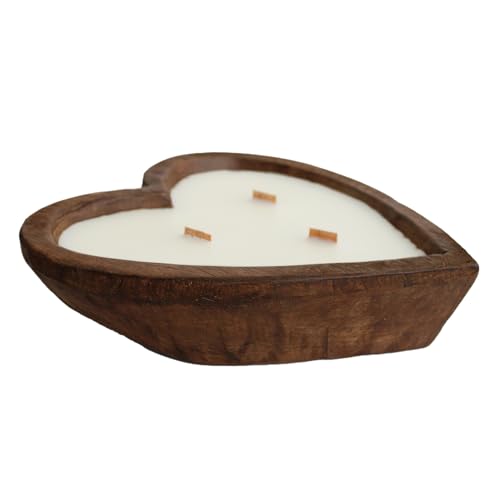 Image of McCall's Candles | Tropical Breeze | inchBest Mom Ever inch Heart-Shaped Bread Bowl Candle | Multi-Wick with Crackling Wooden Wicks | USA-Poured Wax | Farmhouse Decor | Gift for Mom