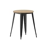 Flash Furniture Declan Commercial Outdoor Bar Height Dining Table, All Weather Poly Resin Top with Steel Base, 23.75