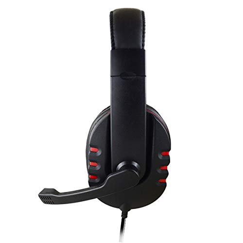 ROSEBEAR Koptelefoon over het oor, koptelefoon met microfoon, computerheadset voor pc, laptop, Xbox (rood) - Image 8