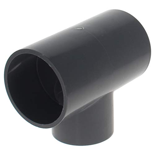 MroMax 10Pcs 50mm x 40mm Slip Tee PVC Pipe Fitting T-Shaped Coupling Connector for Home or Industrial Use Gray