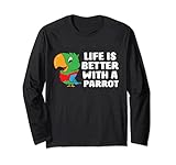 Photo Gallery la vita è migliore con un pappagallo carino maglia a manica Photo Gallery la vita è migliore con un pappagallo carino maglia a manica