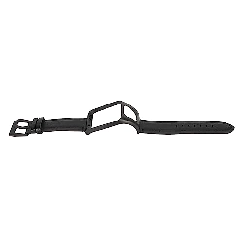 RELDAXSBH Correa de cuero para reloj TomTom Runner 3, correa de reloj vintage de liberación rápida, con estuche protector contra el polvo, ajuste cómodo y regulable para hombres y mujeres. (Negra)