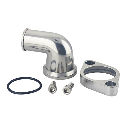 90 Degree water neck For BBC SBC Water Neck Thermostat Housing Compatible with Chevy SBC BBC 265 283 305 307 327 350 383 400 396 402 427 454 472 502 348 409 Engines(90)