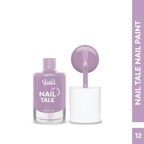 Image of Glam21 Nail Tale Nail Polish | Glossy Gel Finish | Rich Pigmentation | Chip Free | Quick Drying Formula | Long Lasting Nail Polish for Women | 9ml | Shade-12