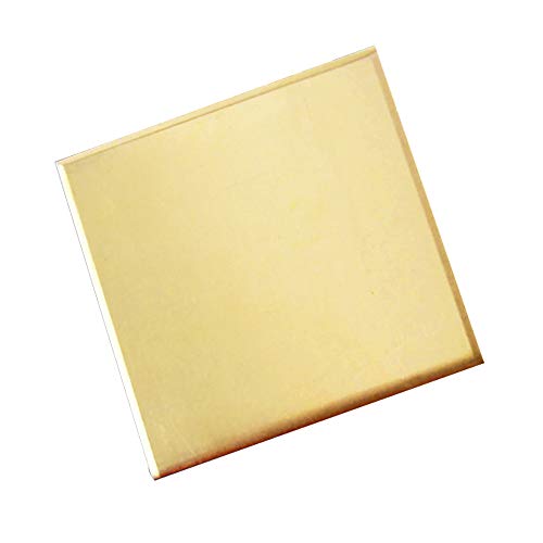 Feuille de laiton assortie pour bricolage de 150x150mm en lot de 5 pièces de 1,5 et 3mm