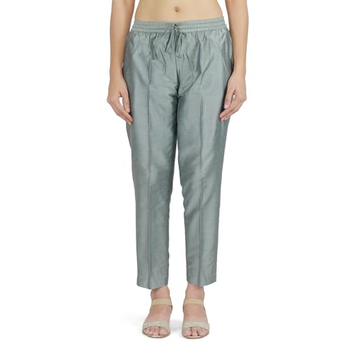Image of Trouser Pants for Women,Stylish Trousers for Woman for Kurti Relaxed & Regular Straight fit Palazzo,Ethnic Bottom Formal Pants for Women Office wear Casual & Daily Use