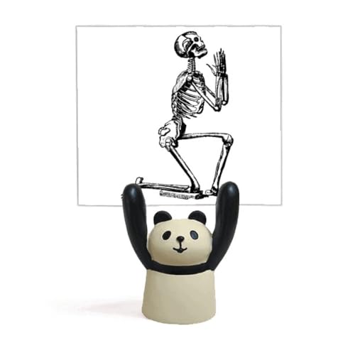Support squelette de dessin animé en prière pour éviter les chutes du panda