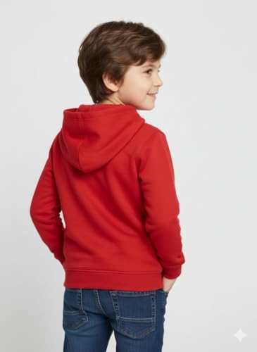 Image of Mack Jonney Boys' inchAwesome inch Printed Fleece Hoodie - Warm Winter Sweatshirt with Kangaroo Pocket -M5452